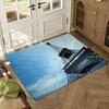 The Eiffel Tower Floor Mat Soft Thickened Absorbent Non-Slip Bedroom Living Room Door Mat Home Decor Flannel Rugs