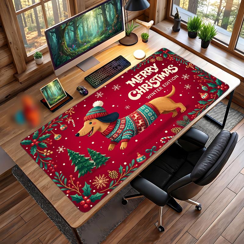 Christmas Printed Mouse Pad Non Slip Desk Mat For Office Gaming Home Use Holiday Gift