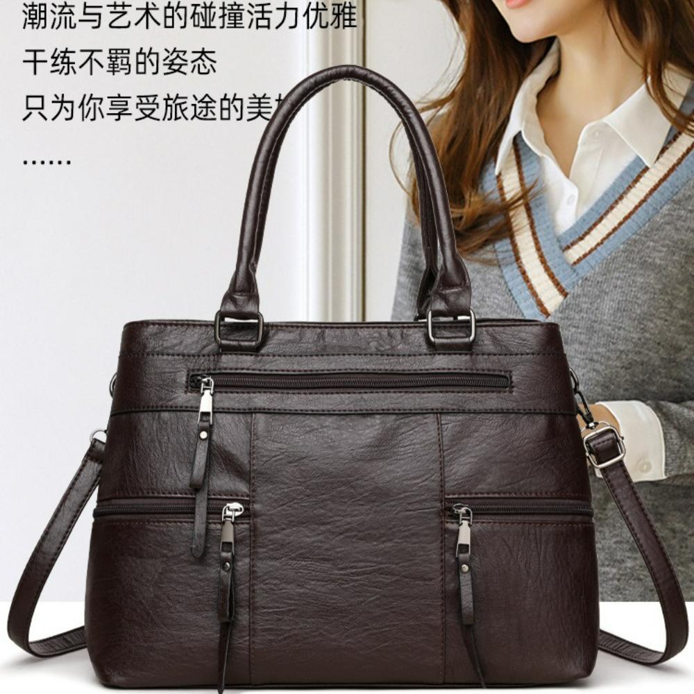 Mom Bag, Retro Handbag, Tote Bag, Simple and Fashionable, Internet Famous Single Shoulder Crossbody Bag