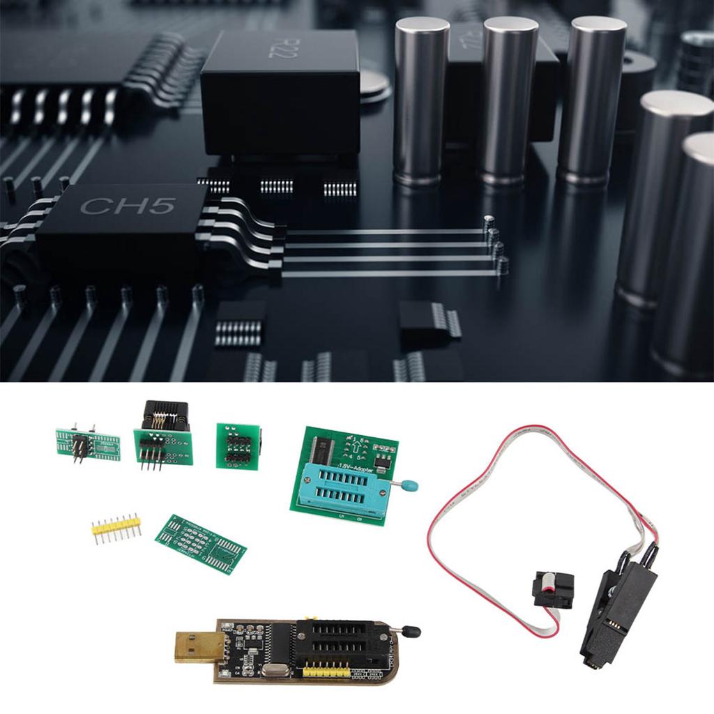 SOP8 Test Clip, USB Programmer, 24 and 25 Series Chip, Flash CH341A 24-25 Series Programmer, Practical Stable Card for LCD TV Memory, Noteboo
