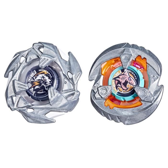Beyblade X Dual Pack Gill Shark 4-70O et Pearl Tiger 3-60U, Toupie de combat, dès 8 ans