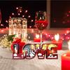 1pc Love Word Table Top Sign Home Design Art Ornament Three-dimensional Valentine's Day LOVE Romantic Crafts Home Decor Gifts