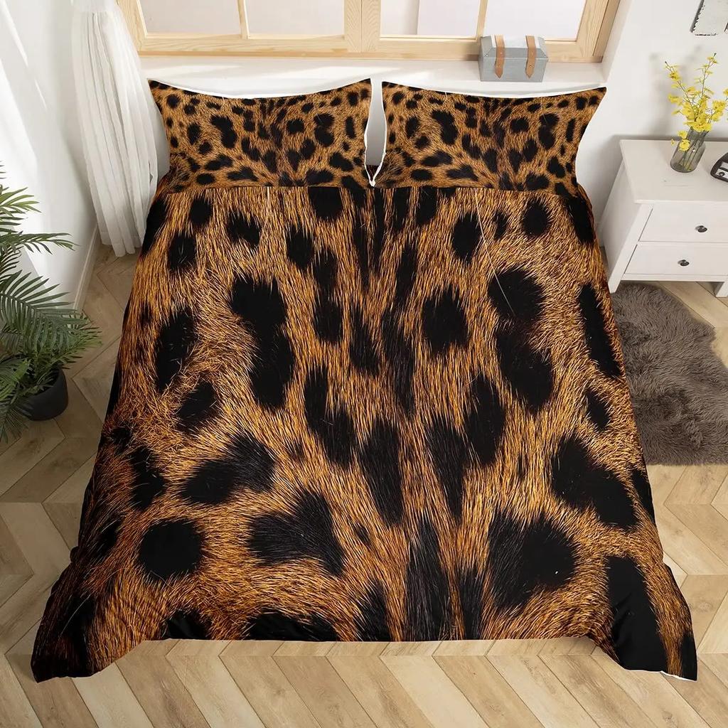 Snake Skin Duvet Cover Set Snake Scale Bedding Set FullWild Reptile Comforter Cover Tropical African Safari Animals Quilt Cover