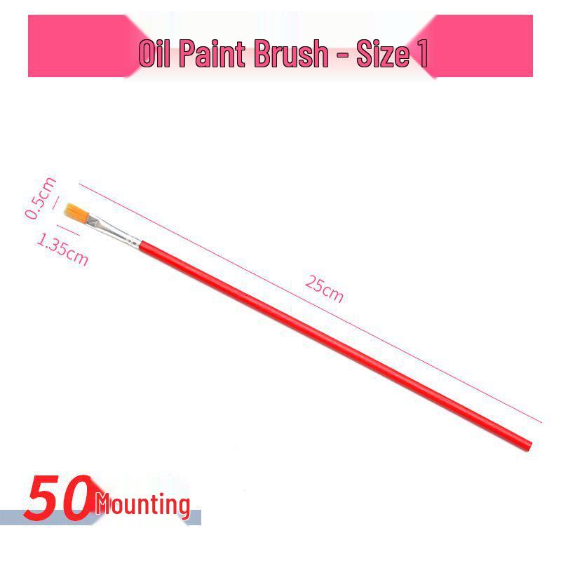 Small Flat Head Nylon Hair Paintbrush for Touch-Ups: Industrial & Art Use.