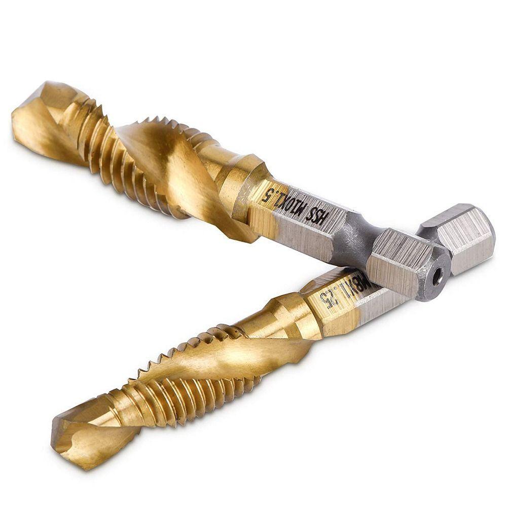 1Pc Hexagon Handle Compound Tap Drill Bits High Quality Shank Tap Drill Bits Screw Thread Bit Portable Hand Tools Drilling Tools