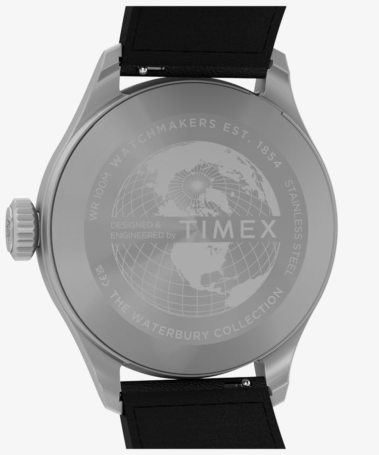 Waterbury Ace Watch Quartz 100M Water Resistant Mineral Glass Black Dial TW2Y70400 [TIMEX] Three-Hands Men's [Authentic]