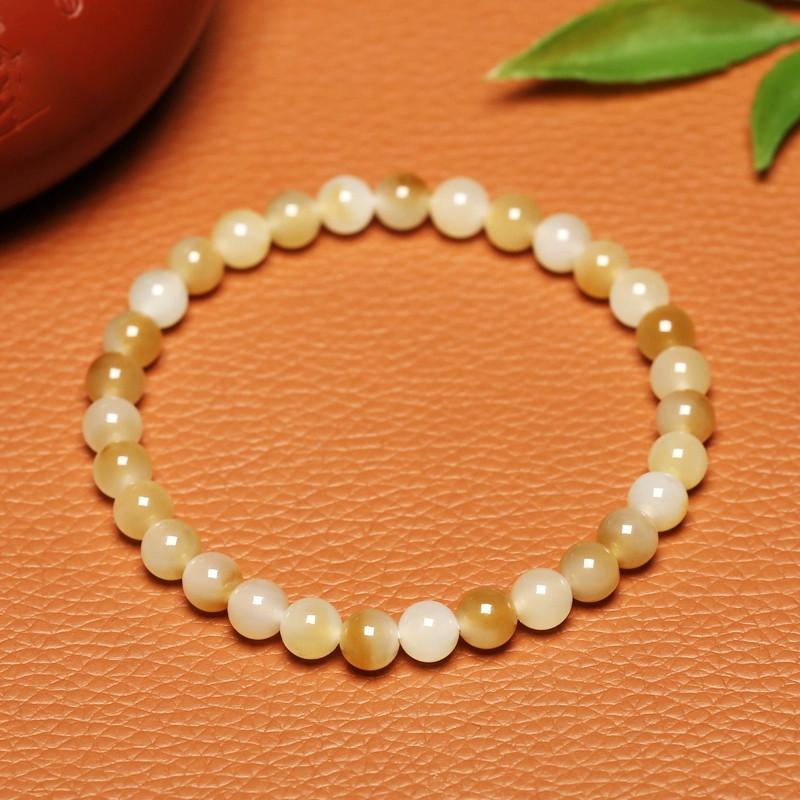 Refined Chinese Hetian Jade Bracelet - Elegant Single Circle Design