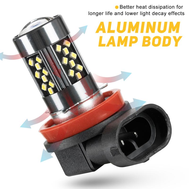 For Toyota RAV4 RAV 4 2006- 2015 2016 2017 2018    CHR C-HR 2016- White LED Fog Lamp Buls Front Fog Light Canbus