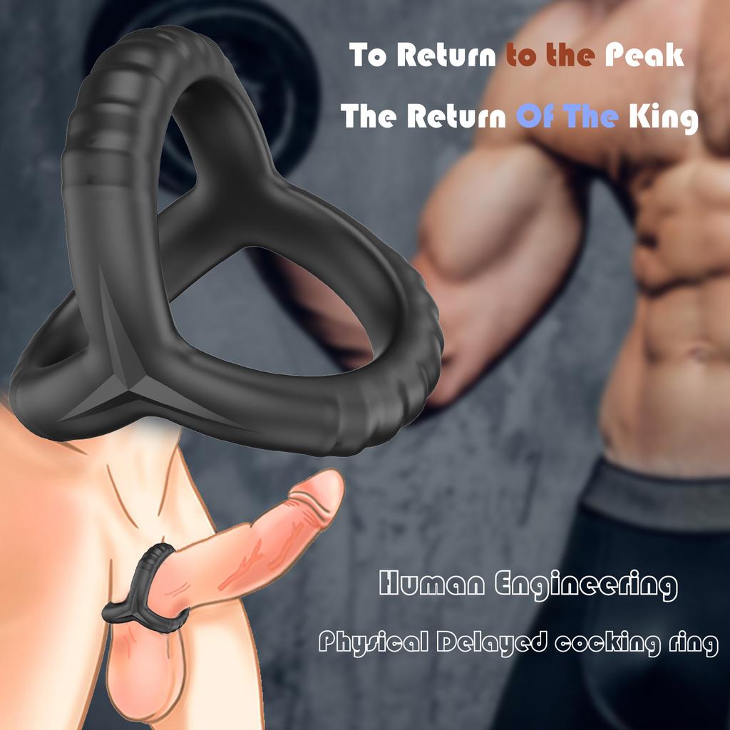 Silicone Semen Lock Ring Male Penis Ring Reusable Delay Ejaculation Lasting Scrotum Lock Ring Sex Toys for Men Adult Products