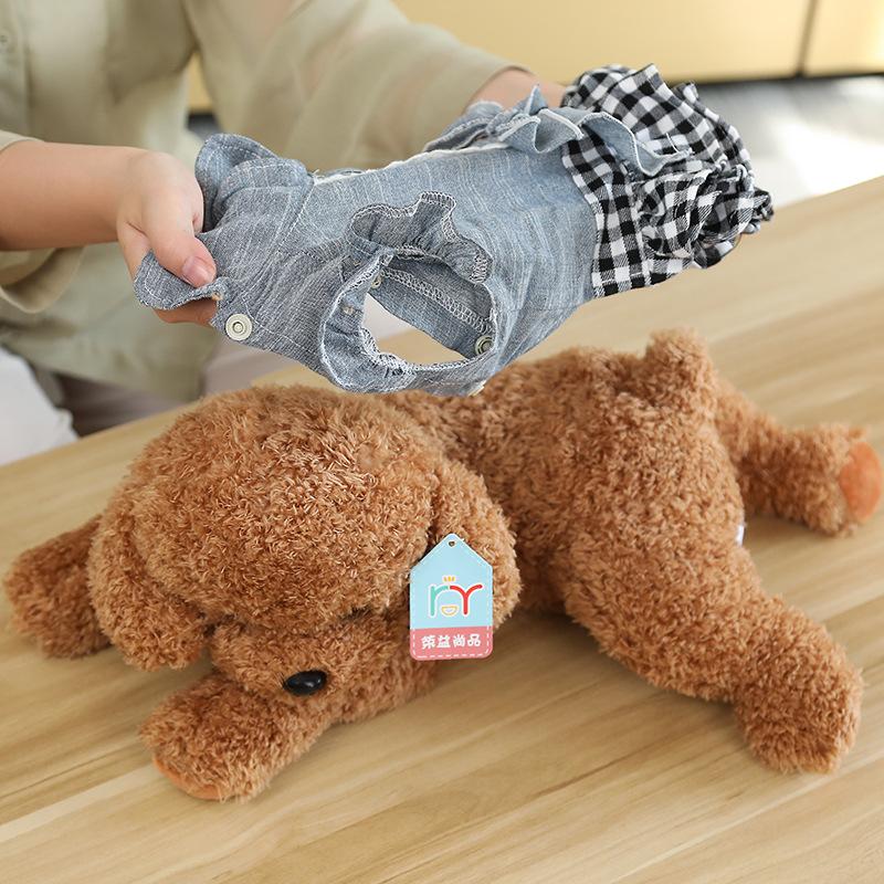 For Vibrant Cute Noel Birthday Treat 35/55Cm Genuine Life Teddy Puppy Poodle Soft Playthings Suffed Critter Figure