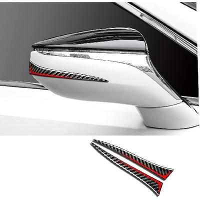 2pcs Rear View Mirror Collision avoidanceAnti-Scratch Trim Sticker,Carbon Fiber Rearview Mirror Protector Anti-rub Strip Sticker Stripfor Lexus ES250