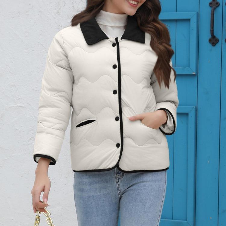 

Повседневная хлопковая куртка для женщин Мода XL белый