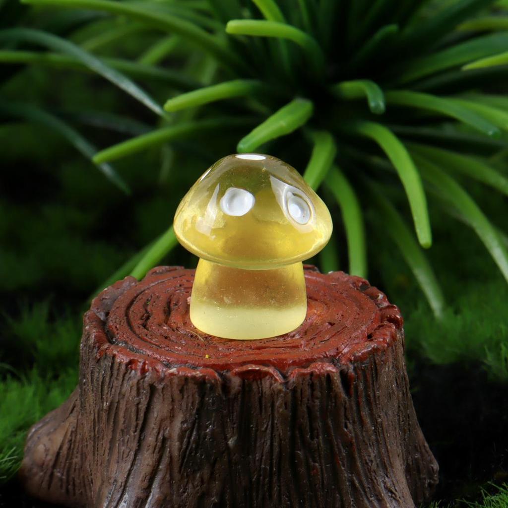 Colorful DIY Luminous 3D Mini Mushroom Jewelry Accessories for Creative Micro Landscape Landscaping