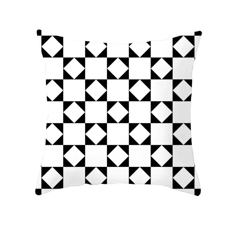 Fețe de pernă Decor casă dormitor Nordic Creativ Dungi alb-negru Geometrice Imprimare digitală