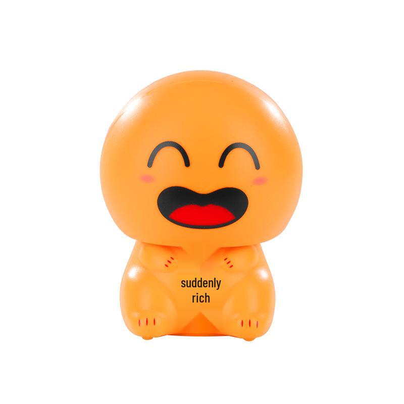 Solar-Powered Smiley Face Dashboard Ornament: A Fun, Cute Decompression Figurine for Car Décor.