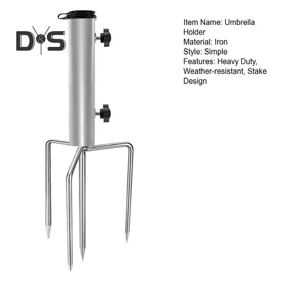 Suport pentru umbrelă de terasă Țăpa Rezistent la intemperii, în aer liber, plajă, nisip, curte, gazon, bază, suport pentru umbrelă, accesorii pentru umbrelă.