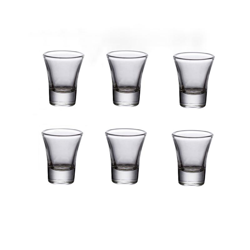 

Набор из 6 шт. 15 мл SGlass Mini Wine Glass Прозрачные толстодонные бокалы для виски, бренди, водки, текилы, подарки для членов семьи 6pcs