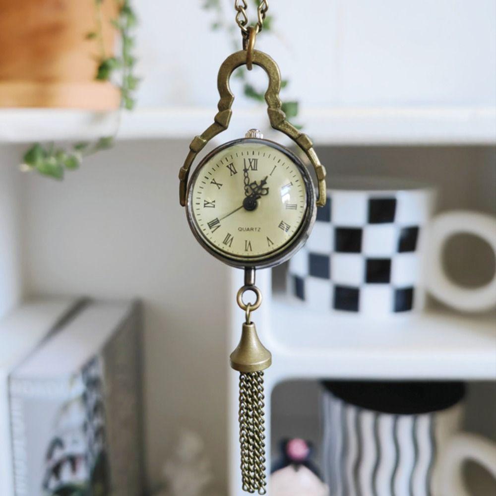 Transparent Pocket Watch Ball Shape Necklace Clock Fashion Vintage Quartz Fob Jewelry Gifts