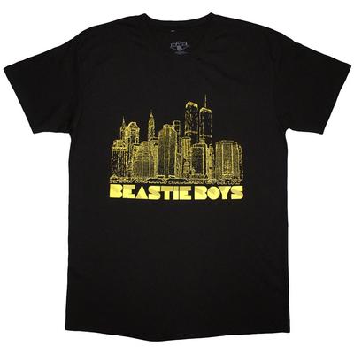 Das Beastie Boys Unisex T-Shirt: NYC Skyline (Schwarz) (Klein)
