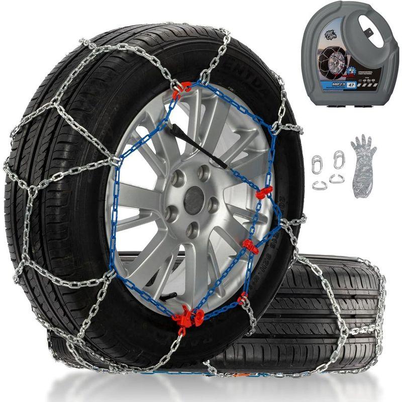 Snow Chains for Car Tires, Tire Chains for Passenger Car, Pickup Trucks and SUV, Quick Fit & Easy Installation Snow Tire Chains,