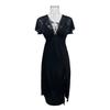 French Style Elegance Sexy Couple Date Nightdress/See-through Lace Edge Deep V Split Hollow Dress/Pajamas