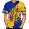 3D Barbados Ethnic Flag Map Print T Shirt For Man Barbados Of Arms Graphic Shirt Fashion Streetwear Short Sleeves Mens Clothing