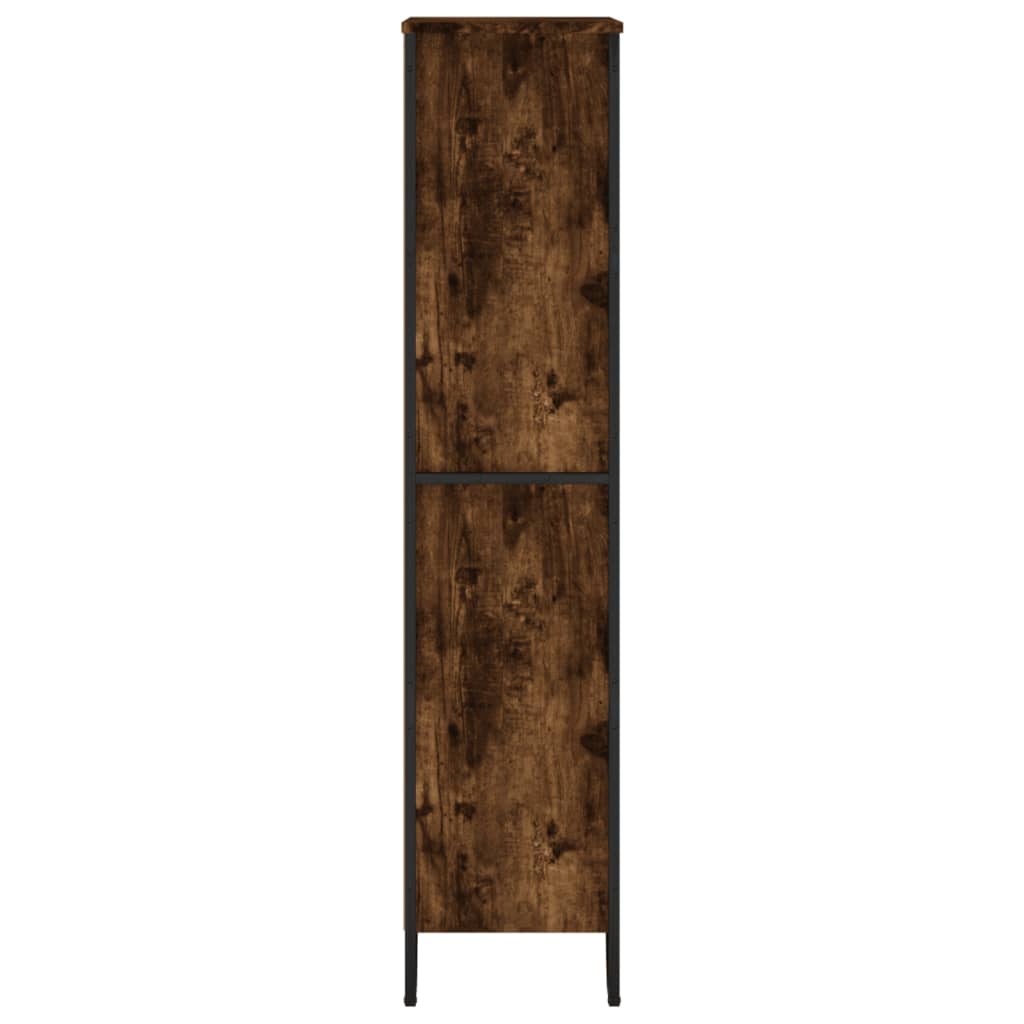 Vidaxl Regał, Przydymiony Dąb, 80X31X137,5 Cm, Materiał Drewnopochodny