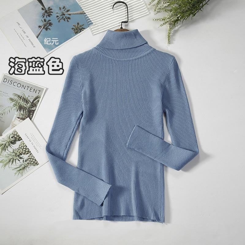 Dámské rolákové svetry Podzimní Zimní Topy Tenký Dámský Pulovr Pletený Svetr Jumper Měkký Teplý Pull