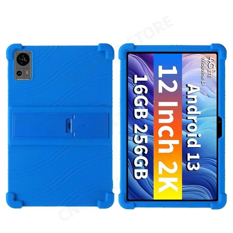 Abdeckung für Teclast T60 2023 Fall 12 "Tablet PC Kickstand Funda mit 4 Stoßfest Airbags Kinder Sicherheit Weiche Silikon