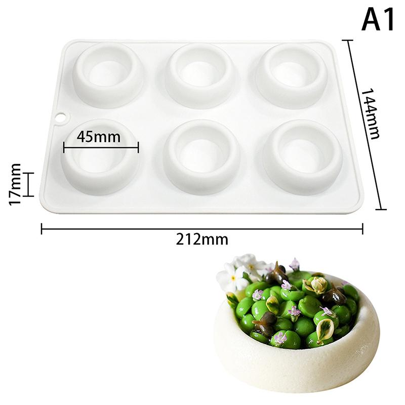 6-Hålighets Blomformade Silikonkakformar Franska Moussekakformar Hem Bakverktyg Kökstyling Och Baktillbehör