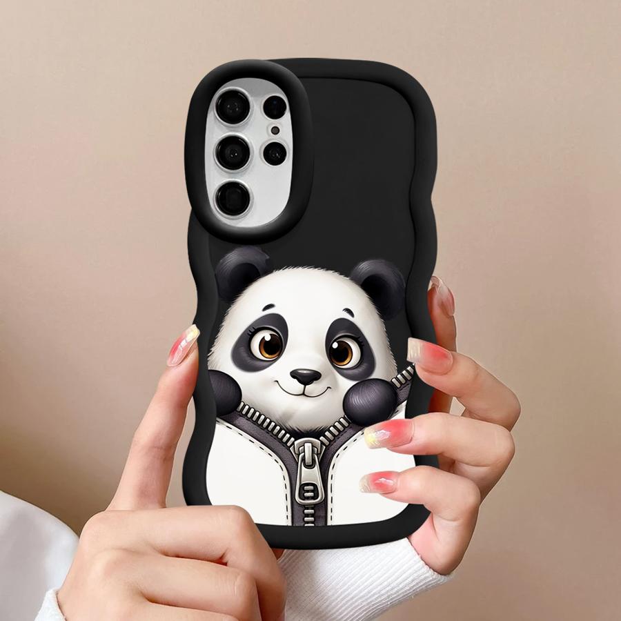 Animal Panda Soft Phone Cover Case for Samsung Galaxy A26 S21 S25 S24 S22 Ultra S20 FE A25 S23 Plus A54 A35 A34 A36 A55 A24