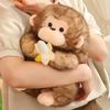 Fluffy Monkey Stuffed Doll PP Cotton Banana Monkey Doll Banana Monkey Plush Toy  Easter Gifts
