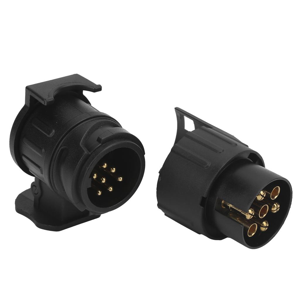 2pcs Trailer Plug Adapter Kit 7 To 13 Pin 13 To 7 Pin Connector Set Truck Interface RV Power Cord So