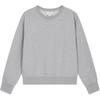 Solid Loose Fit Crew Neck Long Sleeve Sweatshirt Women Tops Gray 47B236G-P79