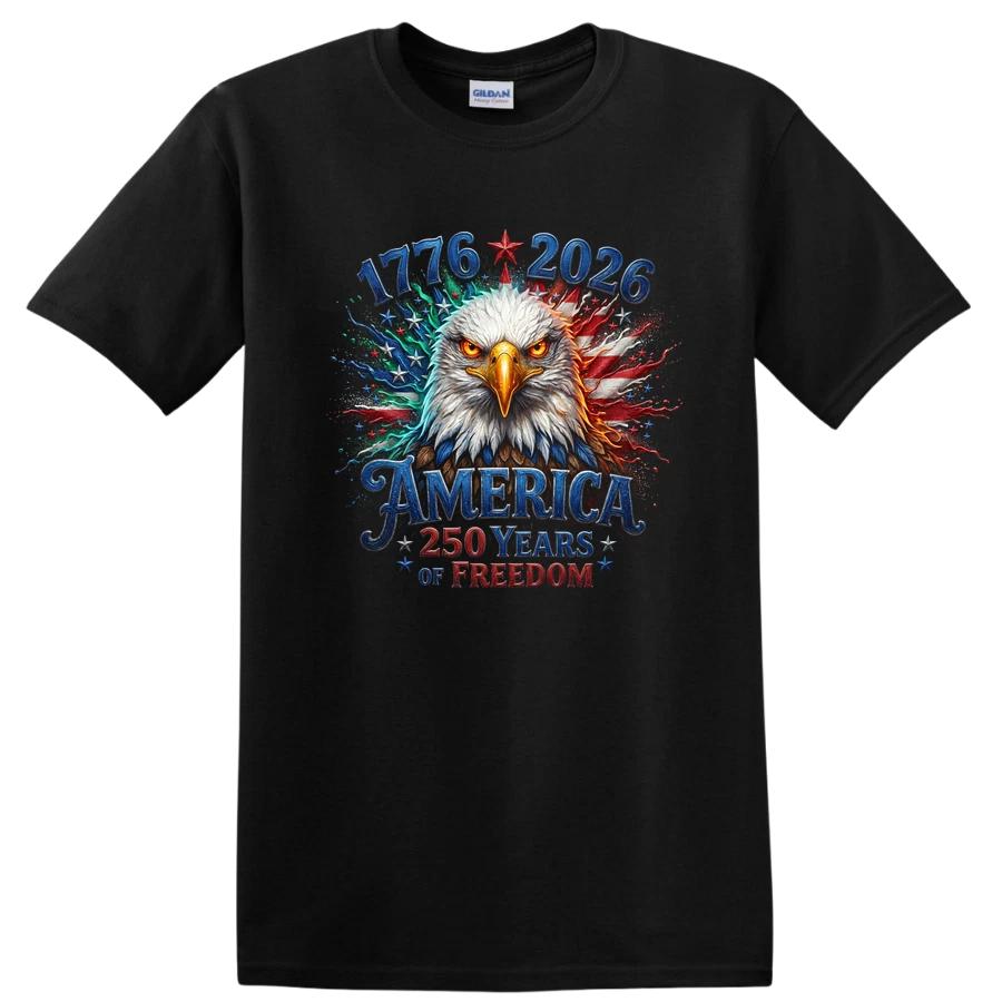 America 250 Years of Freedom Eagle T Shirt Independence Day Celebration Tee XL