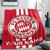 Custom Name,FC Bayern Printed Flannel Blanket, Soft Throw for Bedroom Sofa, Washable, Christmas Present, Great Gift.