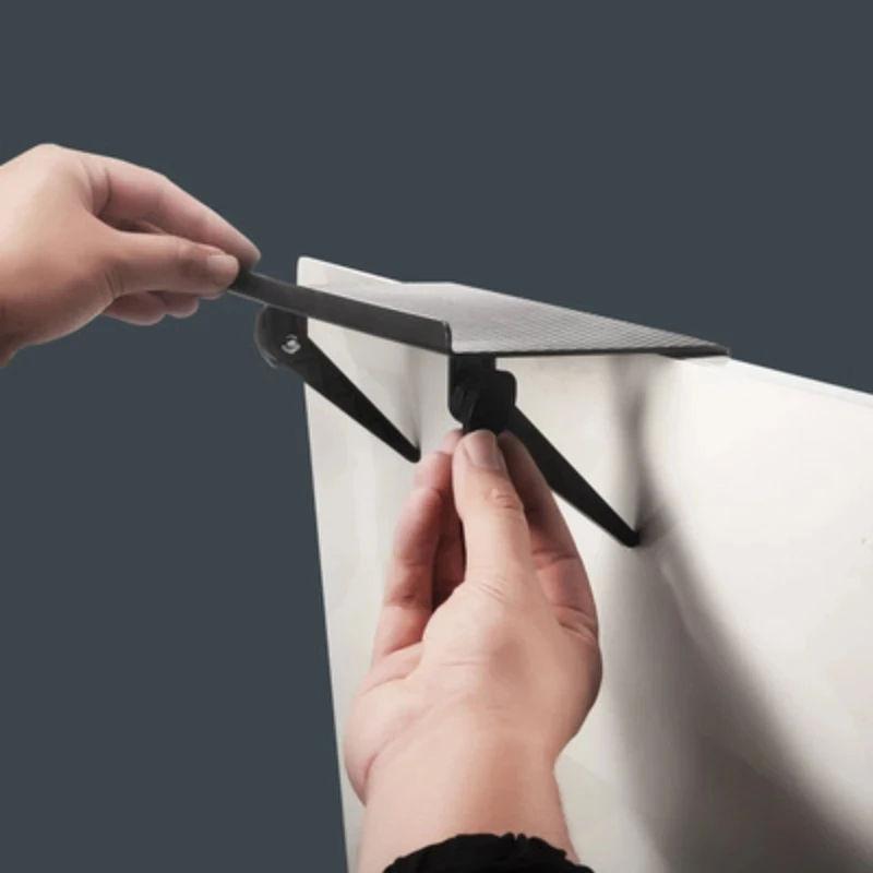 Prateleira de armazenamento superior para tela de TV, roteador sem fio ajustável, suporte para decodificador, sem suporte de armazenamento perfurado, ferramenta organizadora para casa