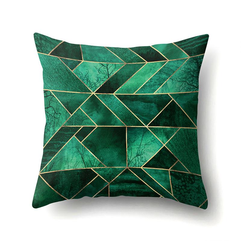 Polyester Pillow Case Automobile Decoration Home Printed Pillow Case Waist Cushion Cover Car Cushion Head Cushion Cover