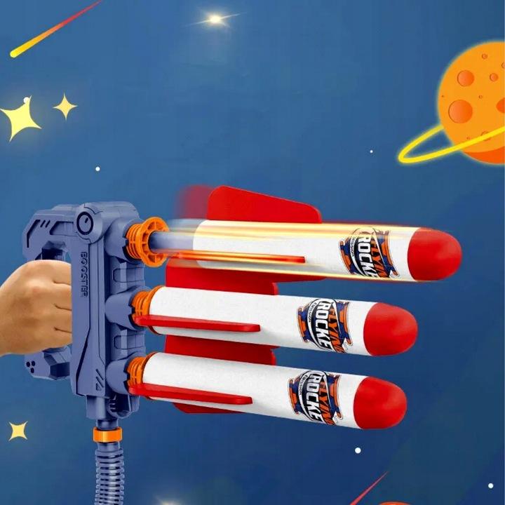 Wyrzutnia Rakiet X4 Piankowych Katapulta 2W1 Launcher Miotacz Rakietnica Lt