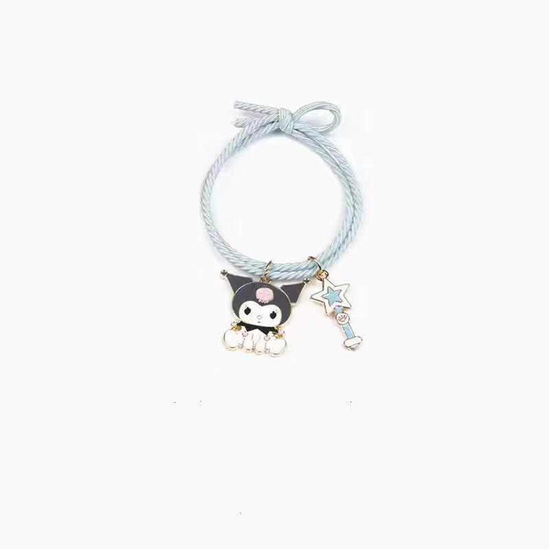 Kuromi & My Melody Magnetic Friendship Bracelets with Hair Ties - Couple Set