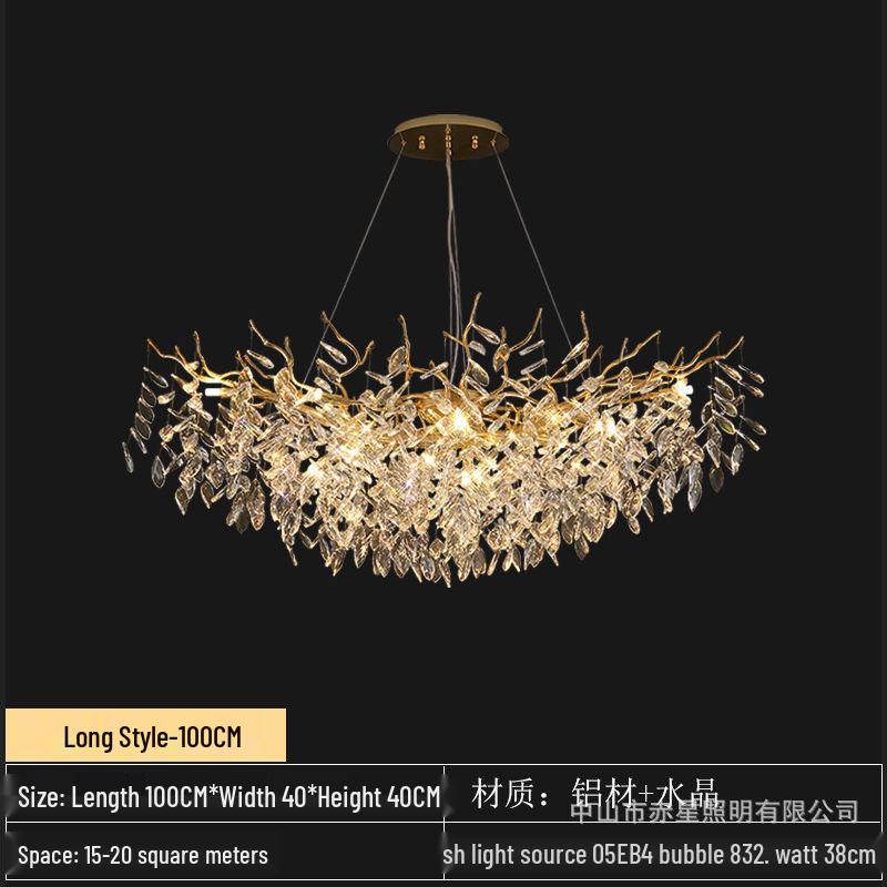 Luxurious K9 Crystal Branch Chandelier: Elegant Lighting for Living Rooms, Bedrooms, or Restaurants