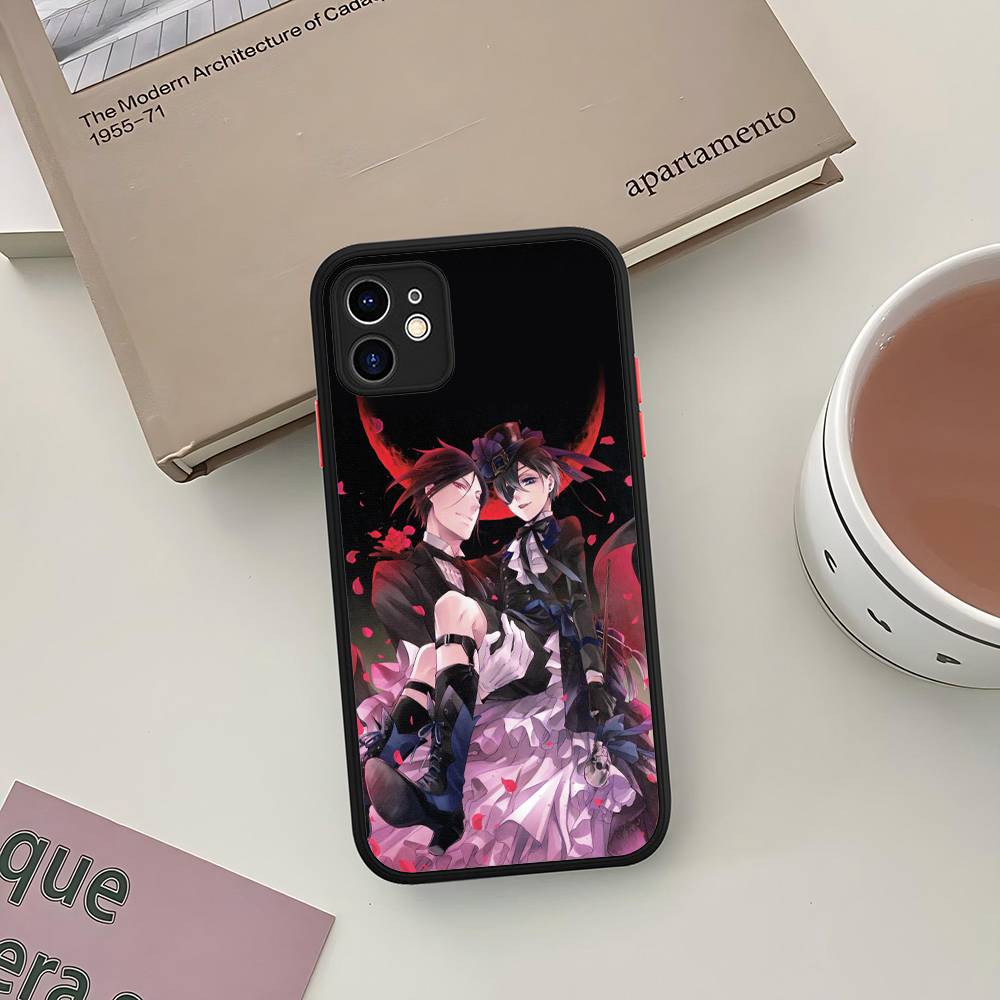 Anime Black Butler Phone Case For iPhone 16e 16 15 14 13 12 11 Pro Max X XS Max Plus Matte Clear