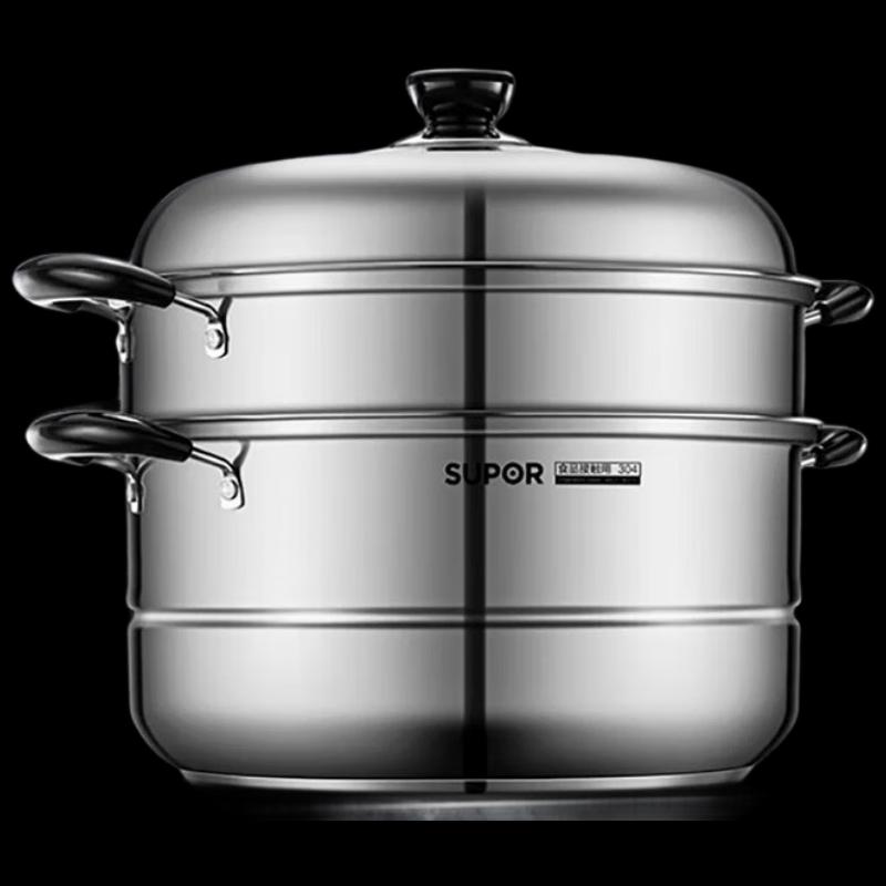 Supor 304 Stainless Steel 30cm Double-Layer Steamer Pot