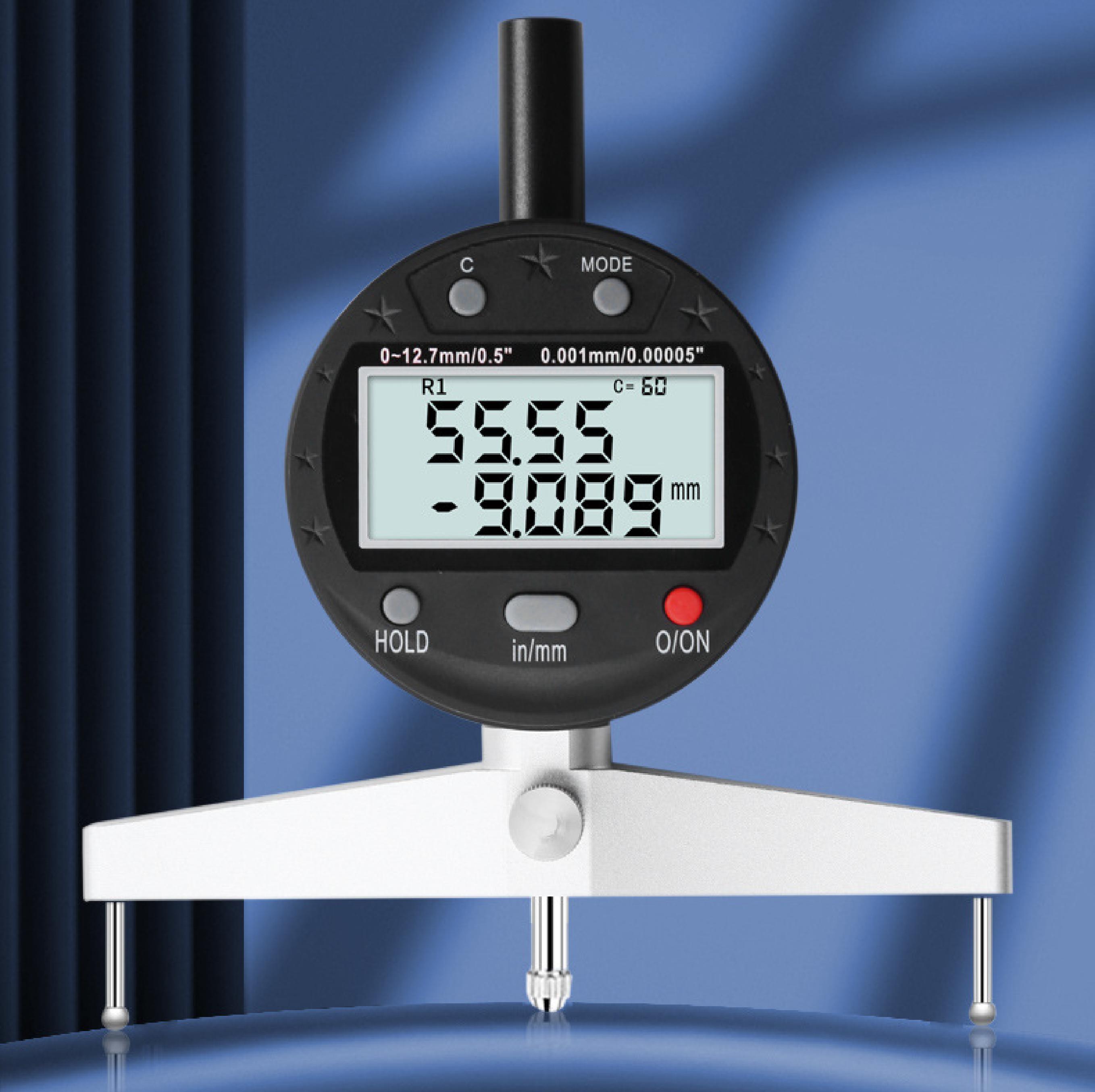 Digital Radius Gauge High Accuracy High Precision ABS Plastic Alloy Electronic for Arc and Curvature Measurement 0-12.7mm чёрный