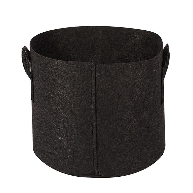 

Черная фетровая сумка для растений, садовый горшок для растений, круглая сумка для цветов, контейнер для растений для балкона