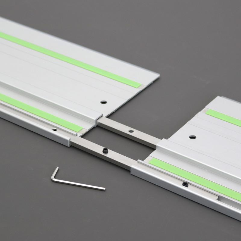 Allsome Guide Rail Connector Kit for Compatible Festool Makita Track Saw Replacement Wooden Board Cutting Guide Rail Connector