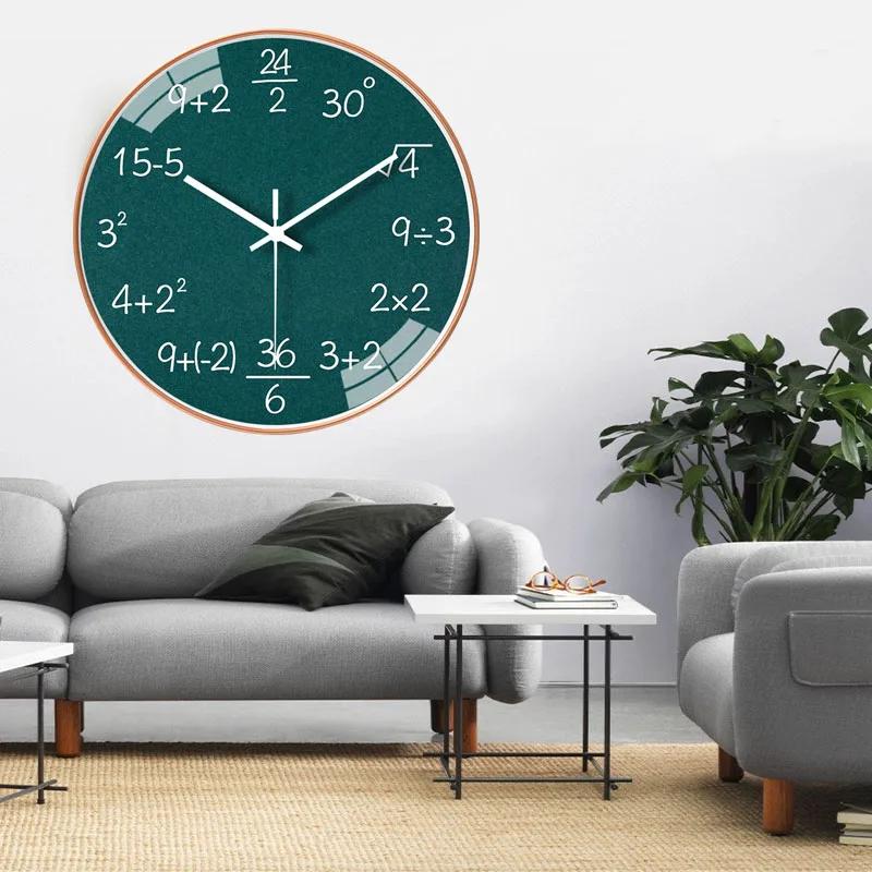 Mathematical Formula Wall Clock Beautiful Quiet Environmental Protection Material Suitable for Study Bedroom Living Room