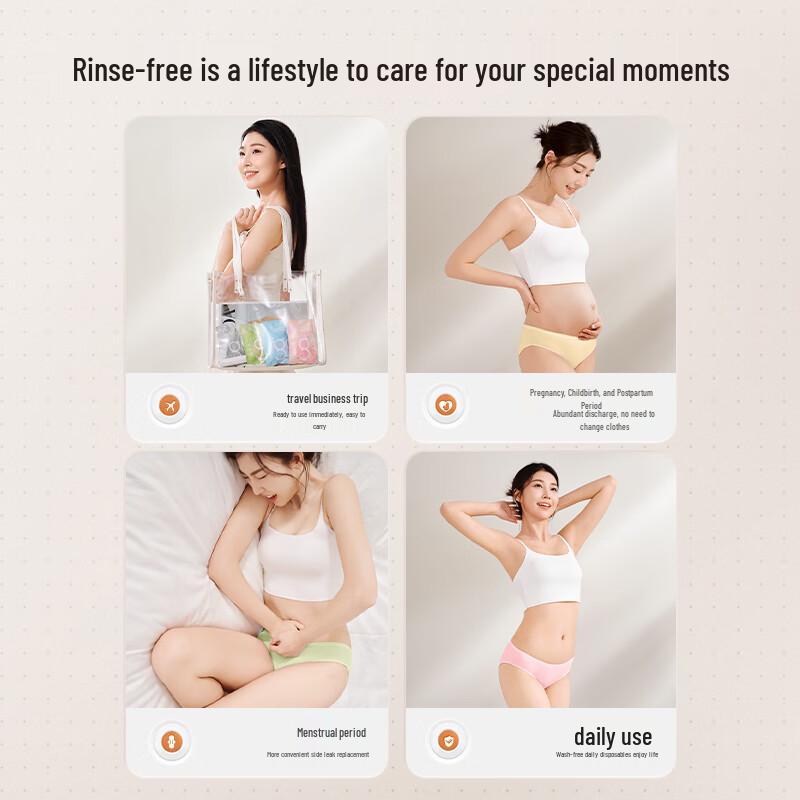 Freego Women's Pure Cotton Disposable Briefs