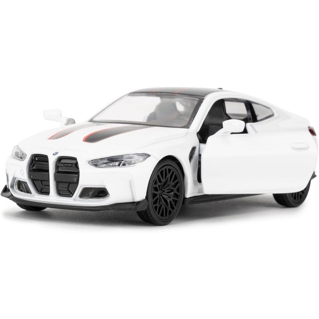 1/36 BMW M4 CSL Model Alloy Toy Car with Pullback Function, Suitable for Collecting and Decorating Model Toys, Car Gifts for Boys and Girls (Grey)