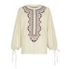 Raffya Womens/Ladies Notch Neck Balloon Sleeve Blouse